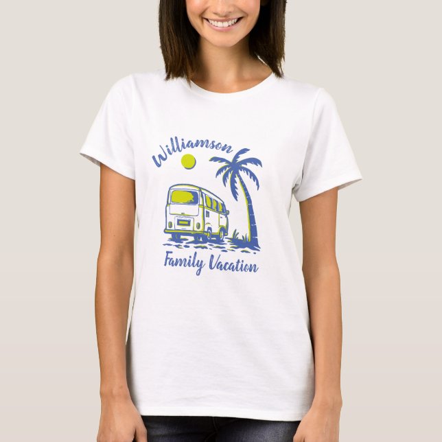 Personalisierter T - Shirt für Familienurlaub (Vorderseite)