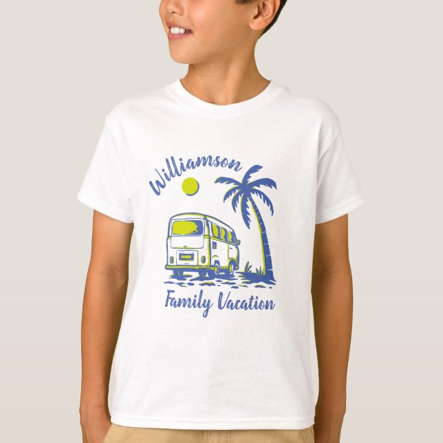 Personalisierter T - Shirt für Familienurlaub (Vorderseite)