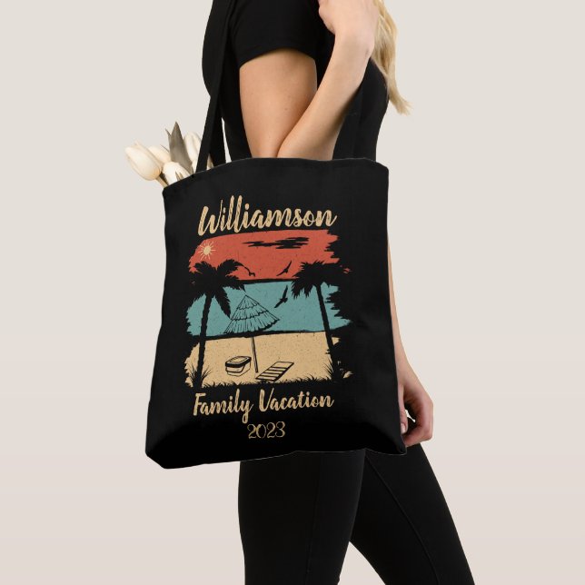 Personalisierter T - Shirt für Familienurlaub Tasche (Von Nahem)