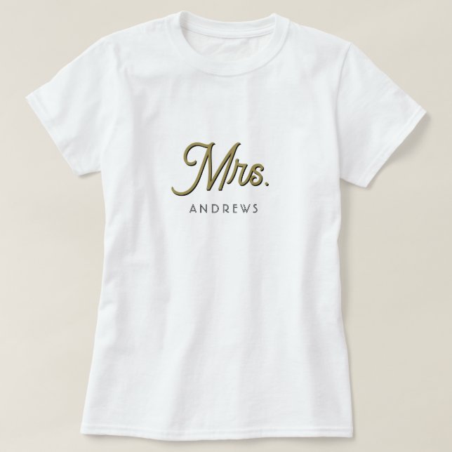 Personalisierter T - Shirt für Hochzeitsfeiern (Design vorne)