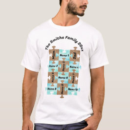 Personalisierter T - Shirt - Zwölf Puzzleteile