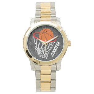 Personalisierter Tafel-Basketball und Band Armbanduhr