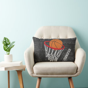 Personalisierter Tafel-Basketball und Band Lendenkissen
