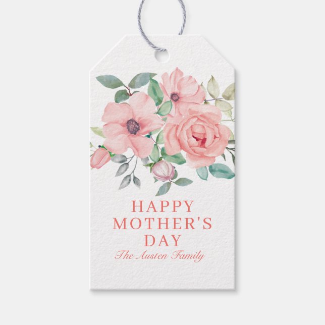 Personalisierter Tag der blühenden Mutter Geschenkanhänger (Vorderseite)