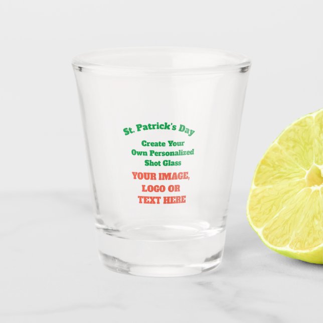 Personalisierter Tag für benutzerdefinierte St Pat Schnapsglas (Vorderseite)