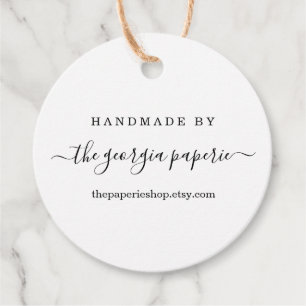 Personalisierter Tag für handgefertigte Artikel Geschenkanhänger