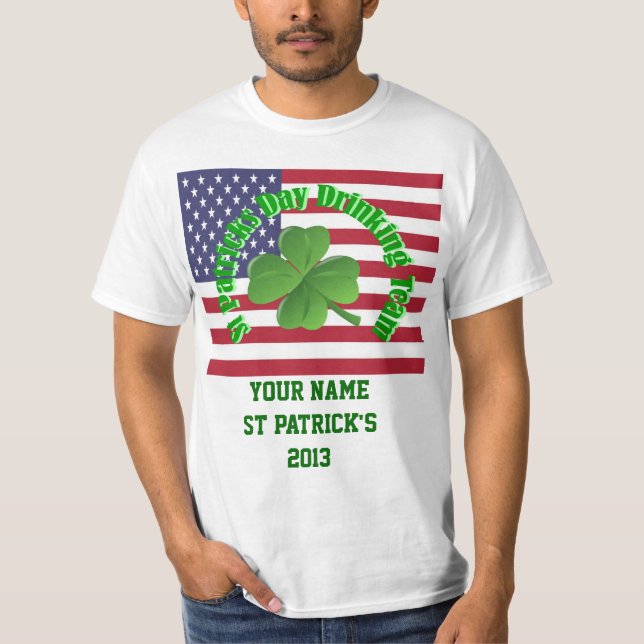 Personalisierter Tag in Irland T-Shirt (Vorderseite)