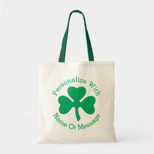 PERSONALISIERTER Tag Kleeblatt-St. Patricks Tragetasche
