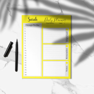 Personalisierter Tagesplaner Notepad Notizblock