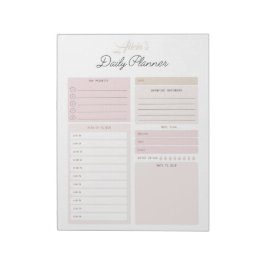 Personalisierter Tagesplaner Notizblock