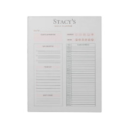 Personalisierter Tagesplaner Notizblock