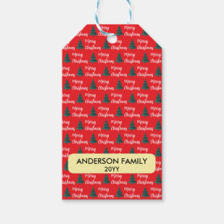 Personalisierter Tannenbaum & Frohe Weihnachten Geschenkanhänger