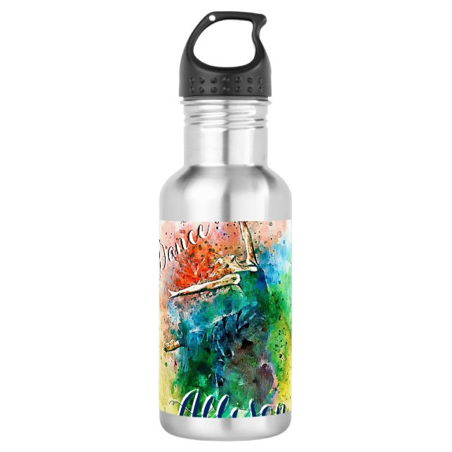 Personalisierter Tänzer Edelstahlflasche (Vorderseite)