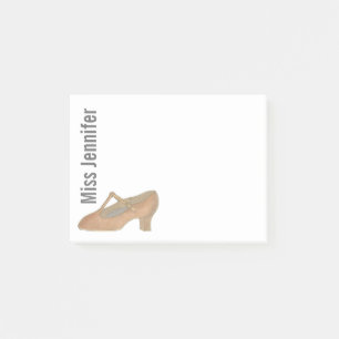 Personalisierter Tanzlehrer Tan-Charakterschuh Post-it Klebezettel