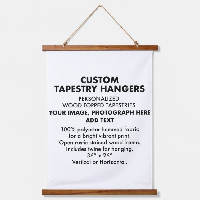 Personalisierter TAPESTRY HANGER 26"x36" Wandteppich Mit Holzrahmen (Vorderseite)