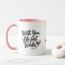 Personalisierter Tasse 'Mit Dir funktioniert das L