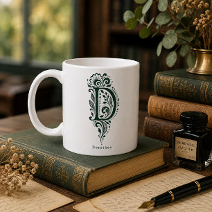 Personalisierter Tasse mit Linolschnitt Botanik Bu