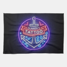 Personalisierter Tattoo Shop Nautical Neonsign Sty