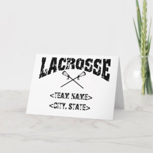 Personalisierter Team City Staat Lacrosse T - Shir Karte