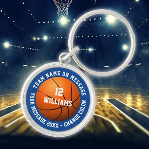 Personalisierter Teamname Nummer Team Basketball Schlüsselanhänger