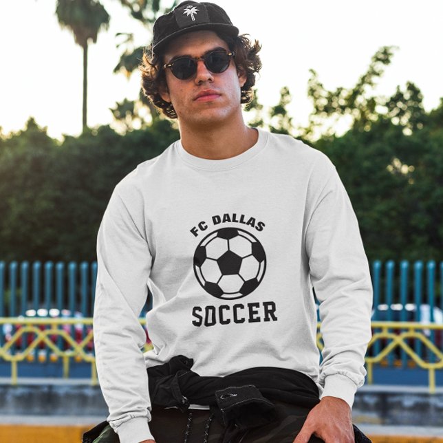 Personalisierter Teamname Soccer Mama Vater T-Shirt (Von Creator hochgeladen)