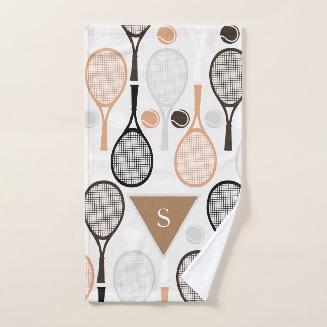 Personalisierter Teamname Tennisschläger Weiß Handtuch (Handtuch)