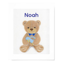 Personalisierter Teddybär für Babyjungen-Nursery