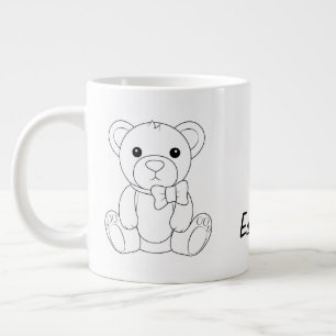 Personalisierter Teddybär-Kaffeebecher Jumbo-Tasse