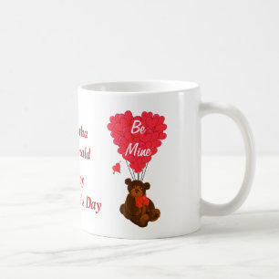 Personalisierter Teddybär-Valentinstag Kaffeetasse