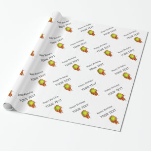 Personalisierter Tennis-Ball auf Geschenkpapier