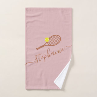 Personalisierter Tennis-Ball-Script-Name Dusty Pin Handtuch