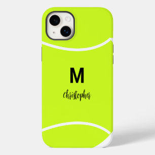 Personalisierter Tennis-Monogramm-Initial-Name iPhone 14 Plus Hülle