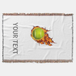 Personalisierter Tennisball auf dem Feuer Tennis T Decke