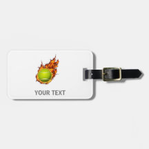 Personalisierter Tennisball auf dem Feuer Tennis T