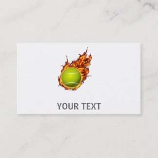 Personalisierter Tennisball auf dem Feuer Tennis T Visitenkarte