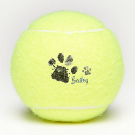 Personalisierter Tennisball mit Paw Prints Tennisbälle