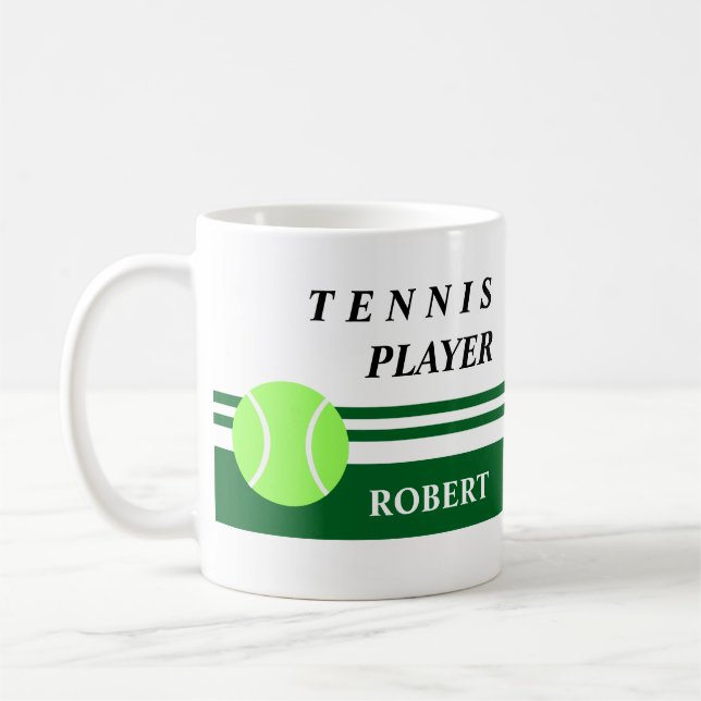 Personalisierter Tennisschalenkaffee Kaffeetasse (Links)