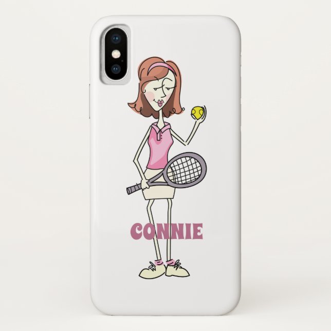 Personalisierter Tennisspieler Case-Mate iPhone Hülle (Rückseite)