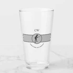 Personalisierter Tennisspieler Glas