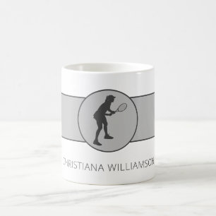 Personalisierter Tennisspieler Kaffeetasse