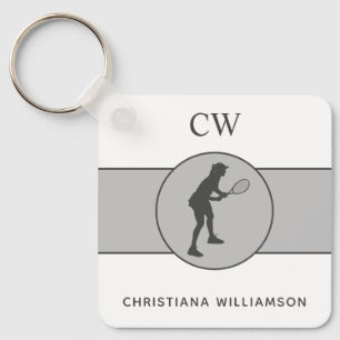 Personalisierter Tennisspieler Schlüsselanhänger