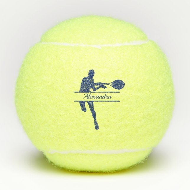 Personalisierter Tennisspieler ThemenIndividuelle  Tennisbälle (Vorderseite)