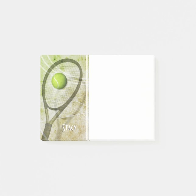 Personalisierter Tennisspielerfan Post-it Klebezettel (Vorderseite)