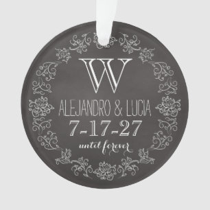 Personalisierter Termin für das Hochzeitsdatum der Ornament