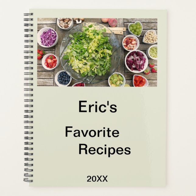 Personalisierter Terminplaner Rezeptbuch Planer (Vorderseite)