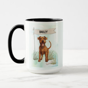 Personalisierter Terrier-Name-Becher für Hunde-Lie Tasse