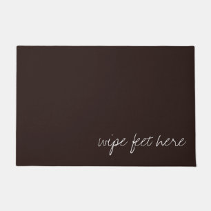 Personalisierter Text auf dunkler Schokolade Fußmatte