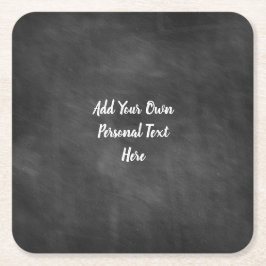 Personalisierter Text für die Hochzeit von Chalkbo Rechteckiger Pappuntersetzer