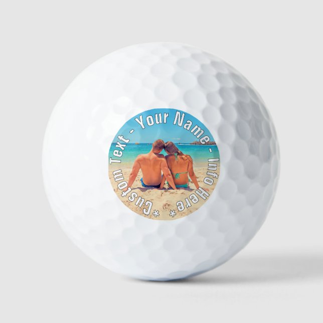 Personalisierter Text für Ihr Foto Golf Balls Golfball (Vorderseite)
