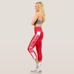 Personalisierter Text gestrichen Capri Leggings<br><div class="desc">Fügen Sie Ihren eigenen Text zu diesen leicht zu personalisierenden Capri-Leggings aus Ricaso hinzu</div>